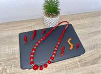 Colar de coral vermelho raiz