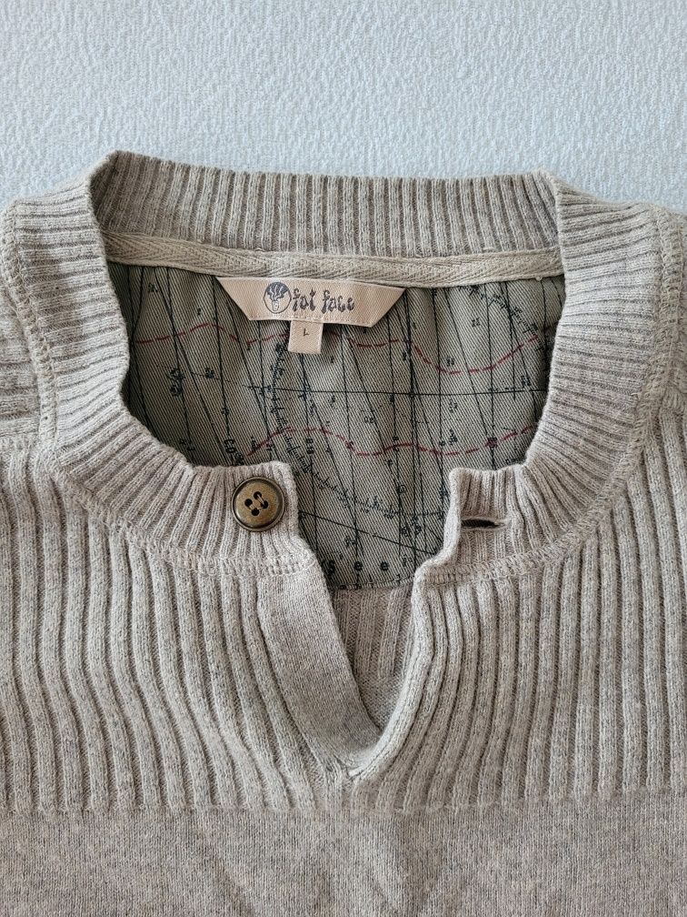 Sweter wełniano-bawelniany, bluzka firmy Fot Face,  rozmiar L