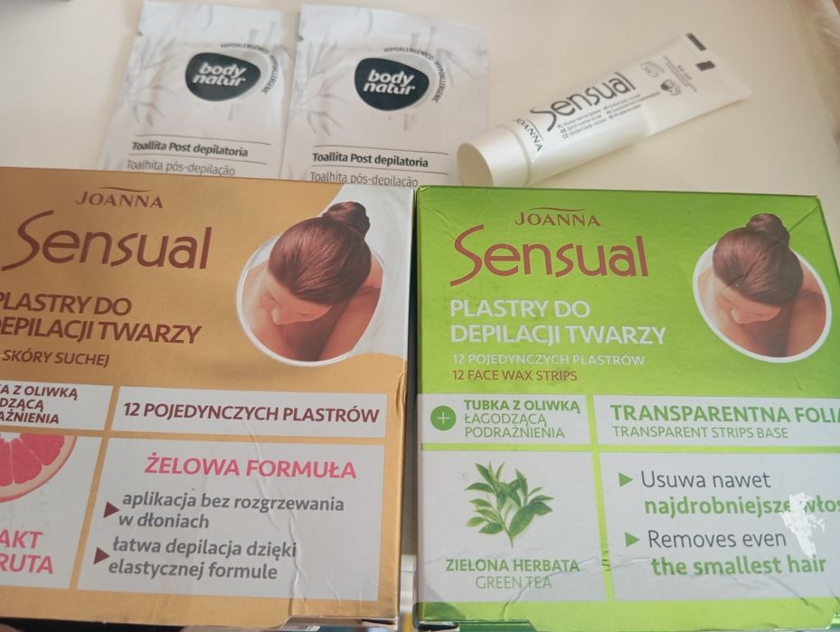 Zestaw plastrów do depilacji twarzy nowe