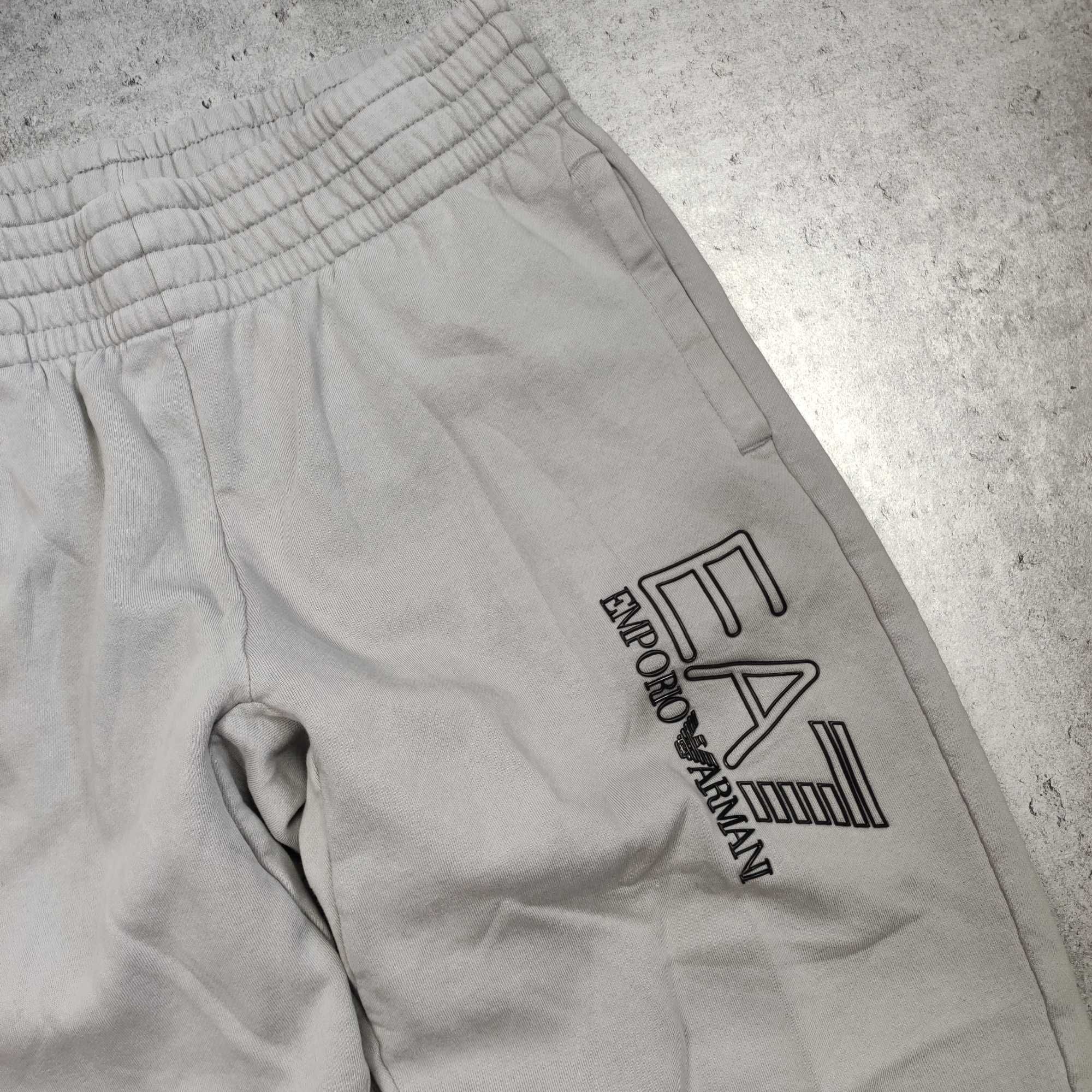 MĘSKIE Bawełniane Grubsze Spodnie Dres Dresowe Armani Jeans EA7 Logo