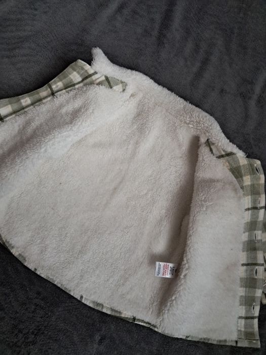 Bluza kożuszek dla chłopczyka w kratę 3-6miesiecy