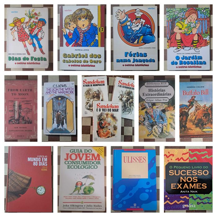 Conjunto lote 82 livros infantis juvenis criança