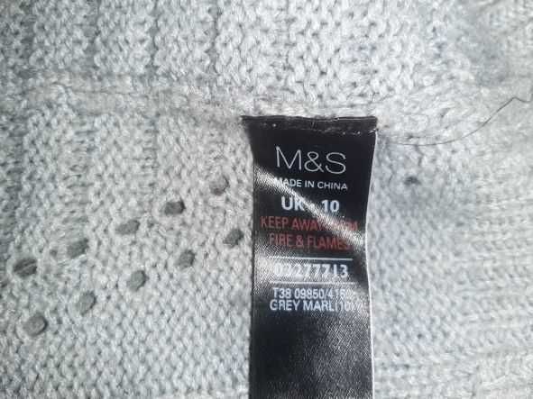 Marks&Spencer popielaty sweter z moherem
