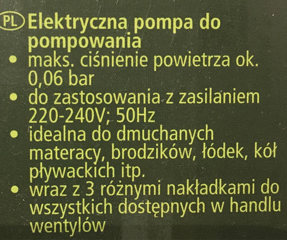 Materac welurowy łóżko 2 os.191x137x22cm + pompka elektr.230V