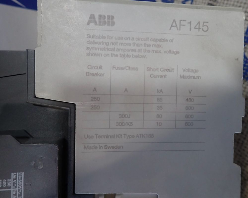 Контактор ABB AF145-30 | 250A | 75 кВт