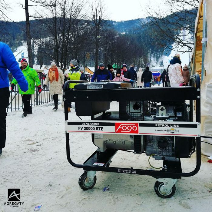 Agregat siłowy, trójfazowy, siła 400V Fogo, Honda SDMO, Kipor wynajem