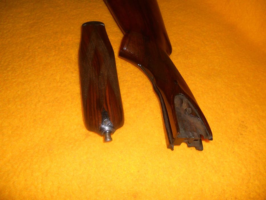 Kolba i czółenko do dubeltówki z Suhl pełne zamki