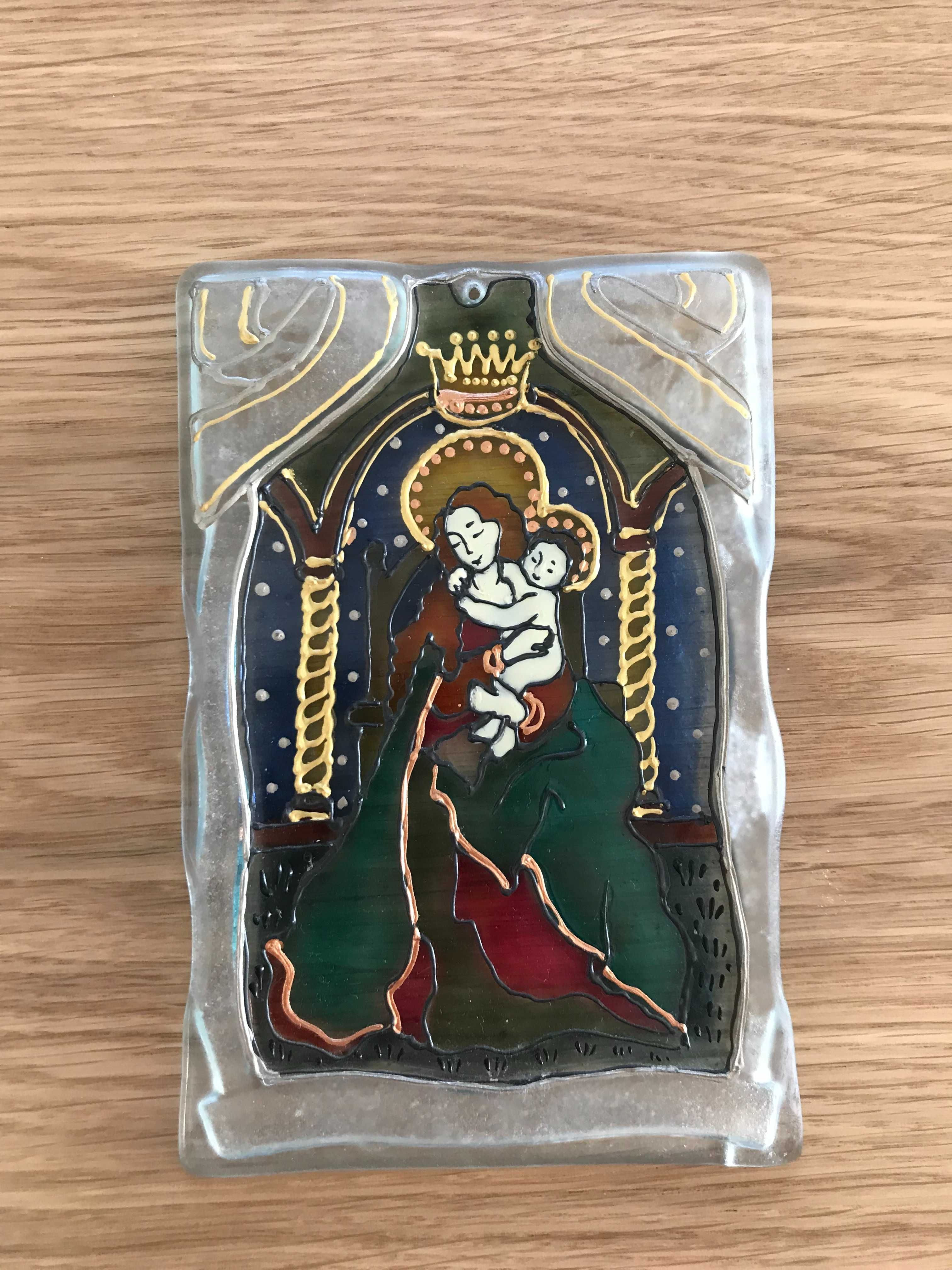 Witraż 3 D Matka Boska z Dzieciątkiem Jezus Witrażyk