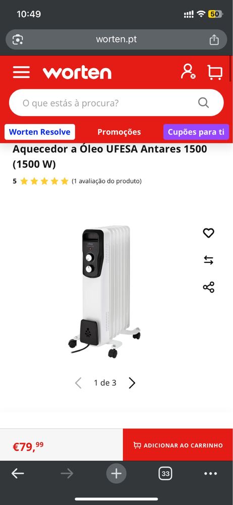 Aquecedor a oleo
