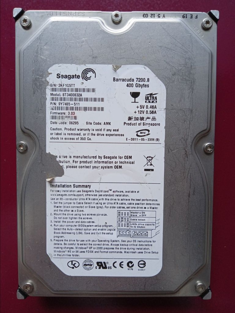 Жесткий диск Seagate Barracuda 7200.8 400GB