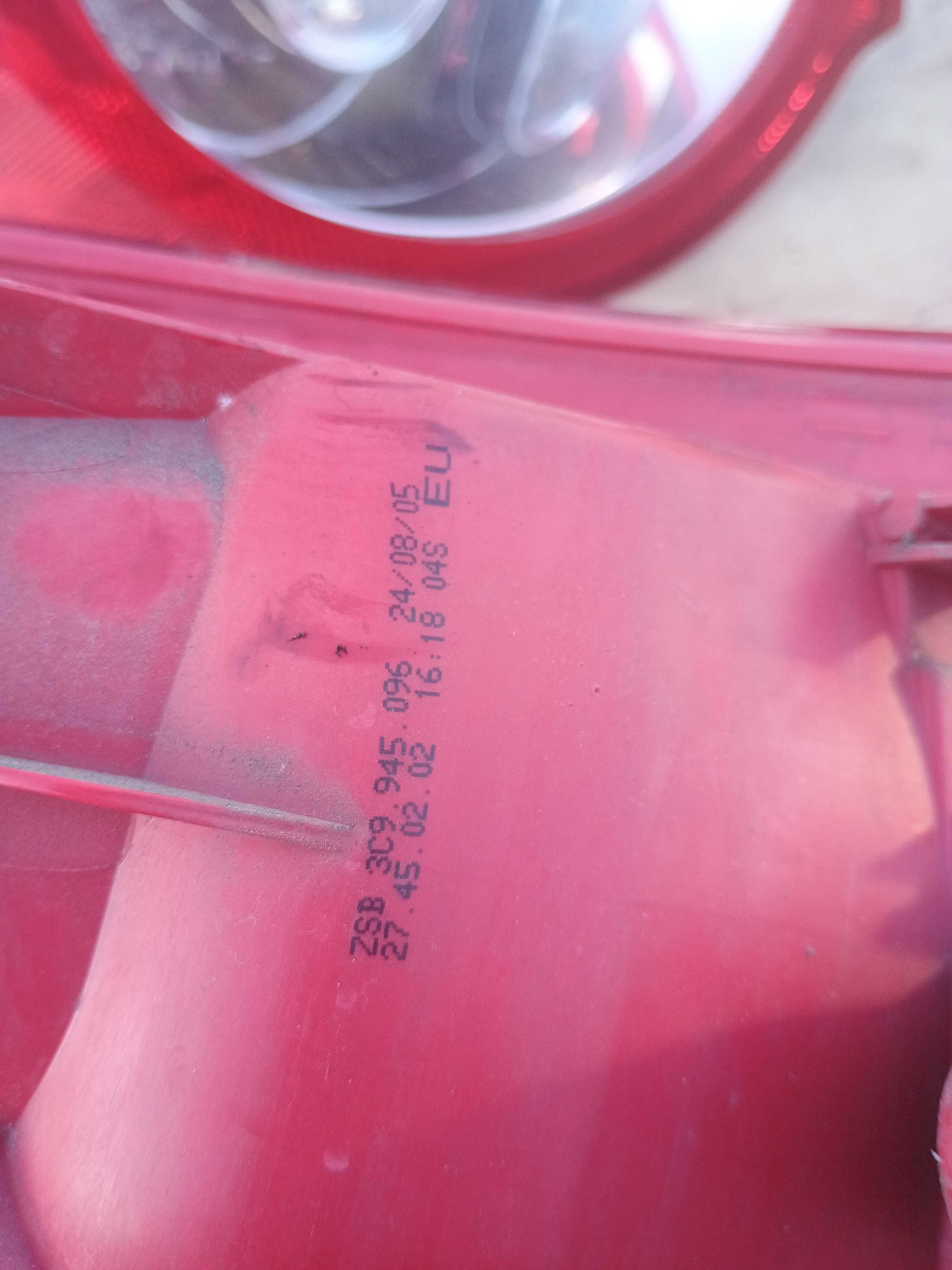 Lampa Tył Tylna Błotnika Lewa lub Prawa VW Passat B6 Kombi Europa itp.