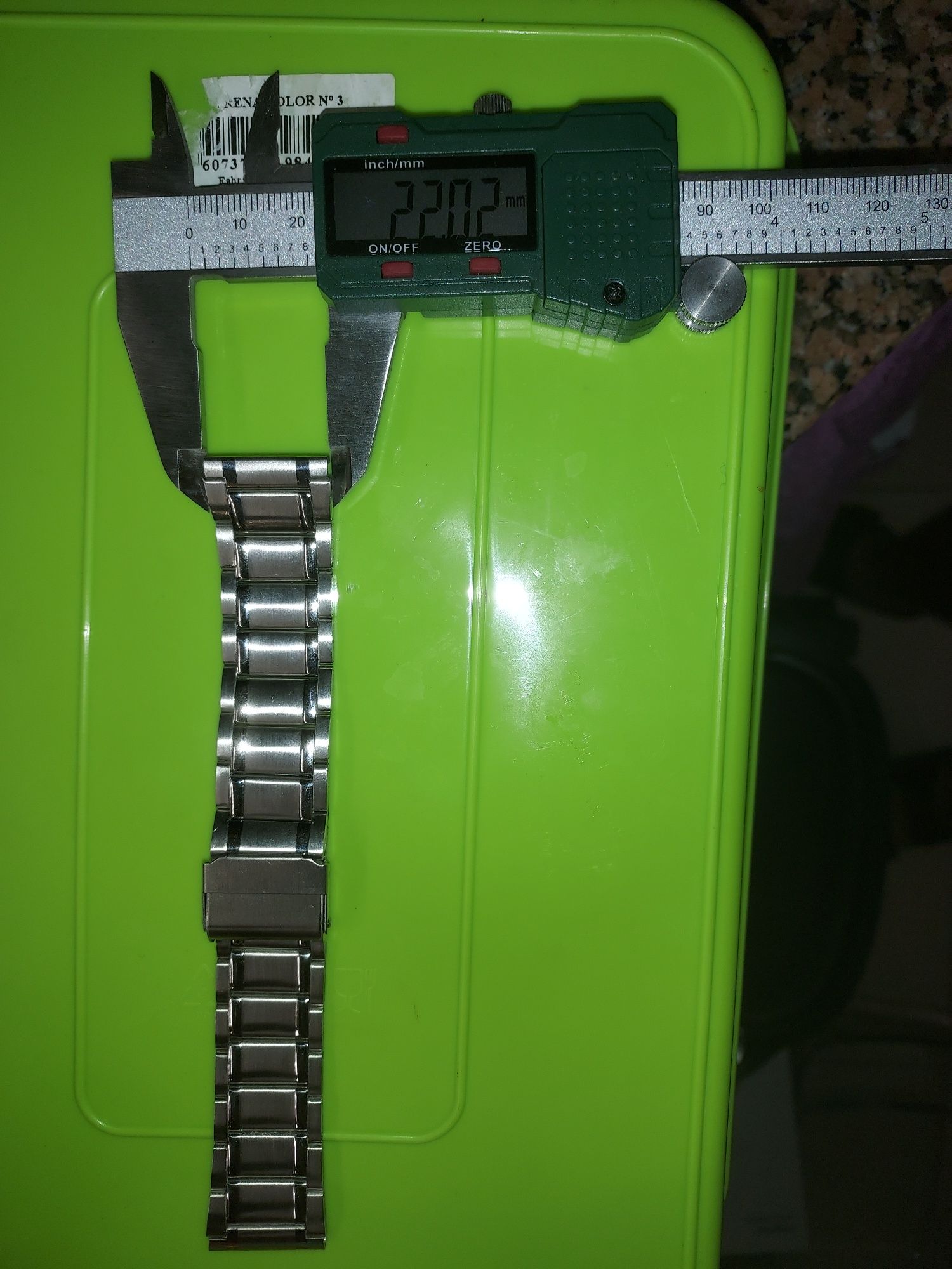 Bracelete de aço 22mm