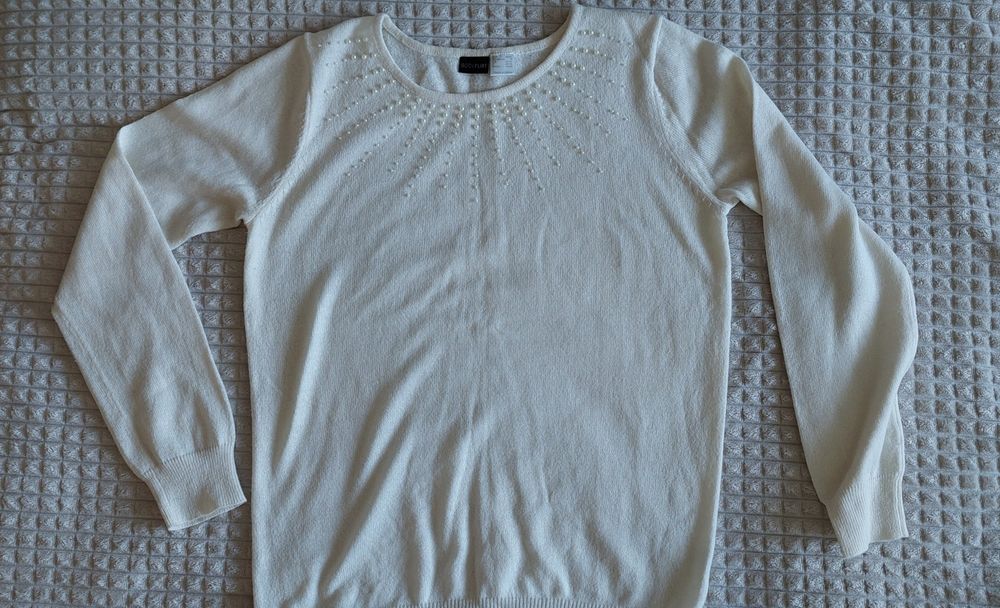 Sweterek damski jasny krem