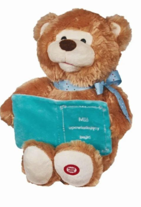 Miś opowiadający Bajki oryginalny duży rusza się przytulanka