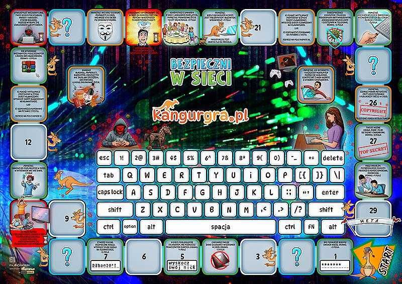 gra XXL BEZPIECZNI W SIECI dla DZIECI do skakania, nauki zabawy 3 x 2m