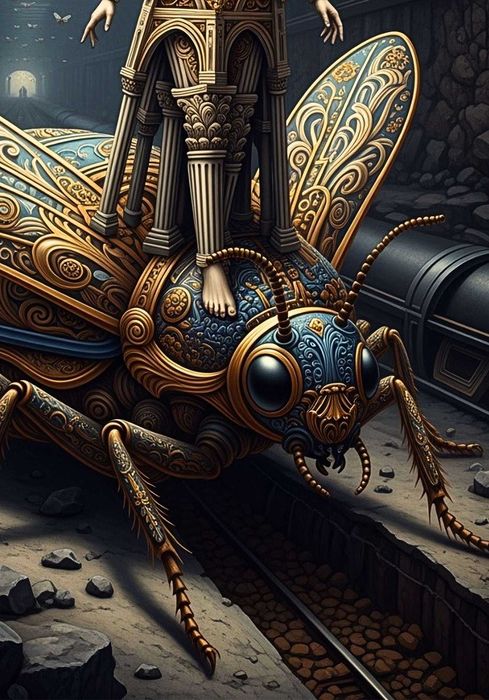 Obraz na płótnie - Ornamentyka i architektura - wielkość 75cm x 108cm