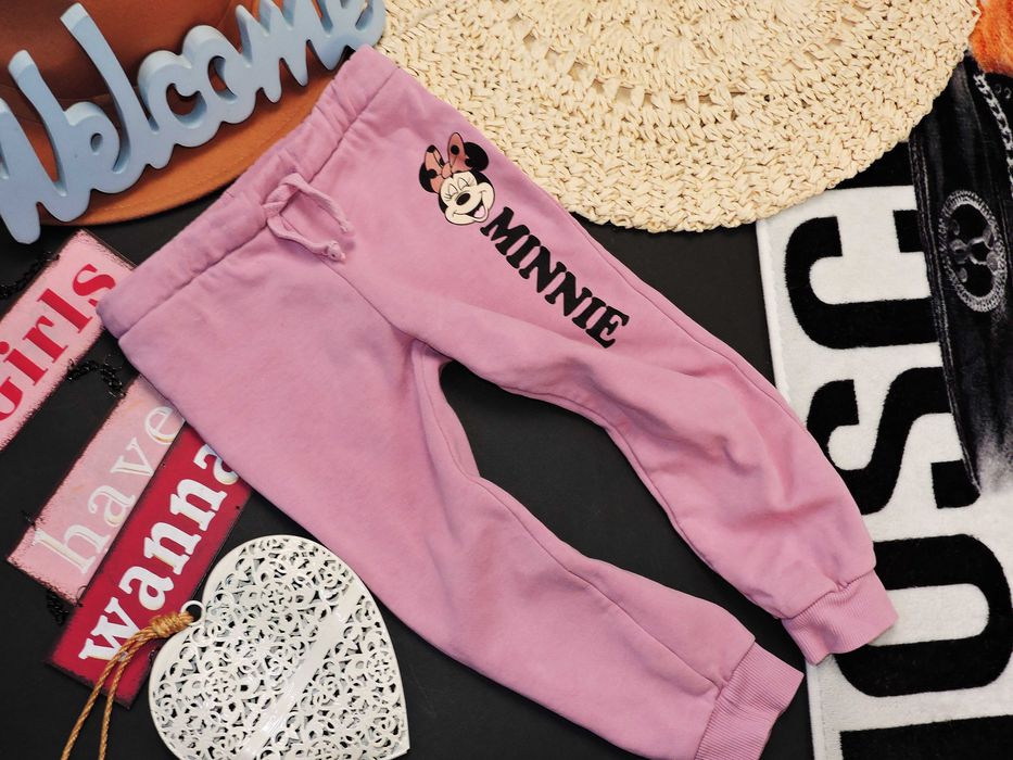 H&M - spodnie dresy joggersy Myszka Minnie r 98