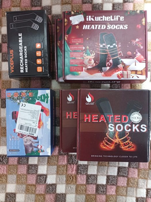 Носки з підігрівом на павербанках