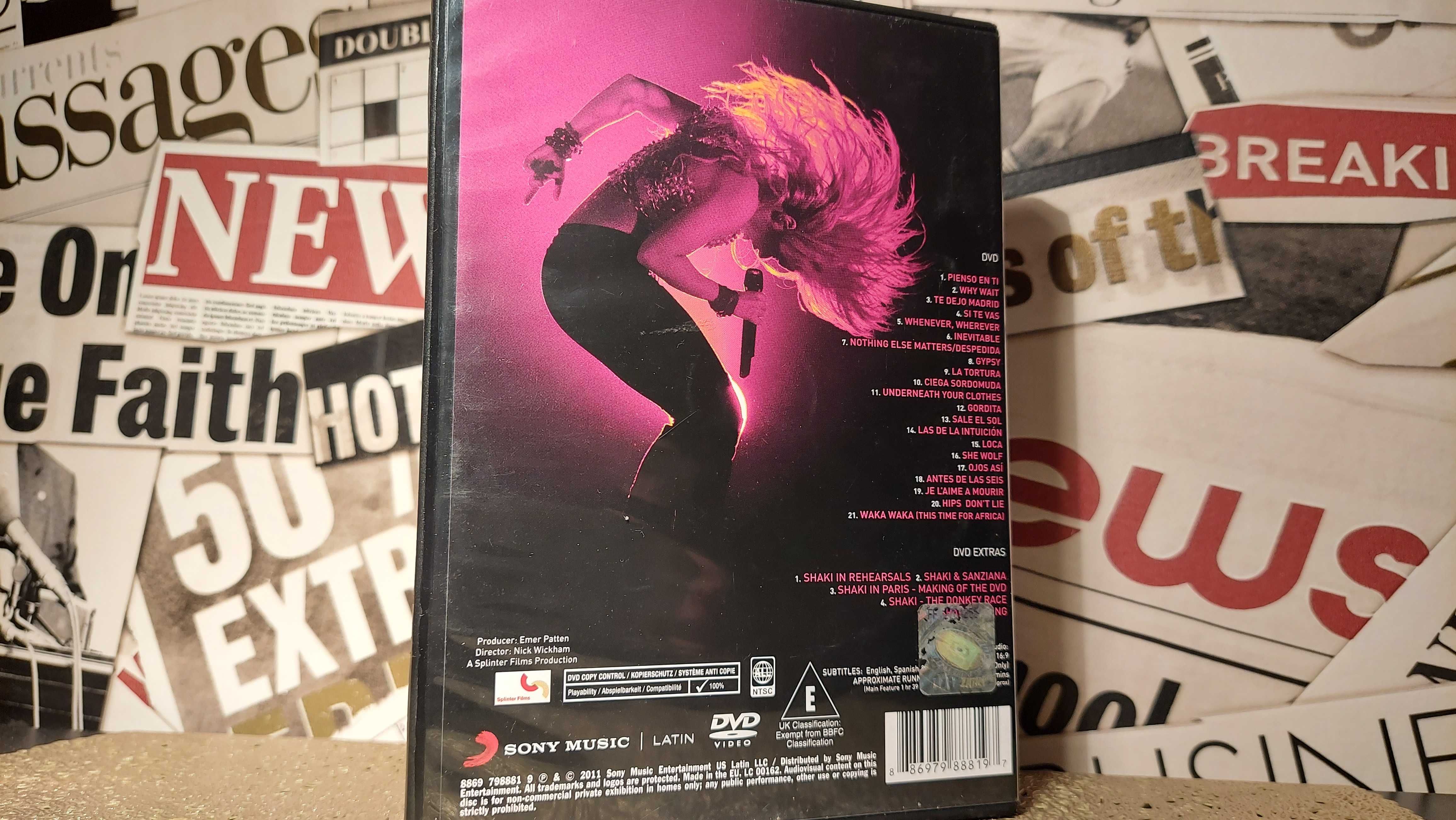 Shakira - Live From Paris Koncert na dysku DVD