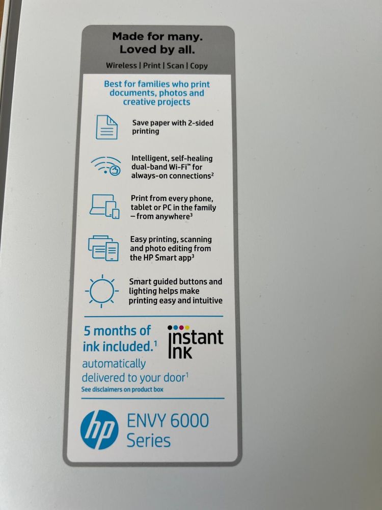 HP Envy 6000 Drukarka