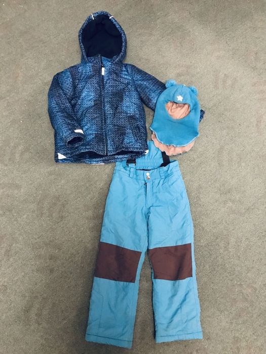 Полукомбинезон штаны зимние для мальчика на 5-6 и р. 128