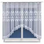 Firana gotowa 160x310 cm biała z żakardu elżbieta do pokoju kuchni