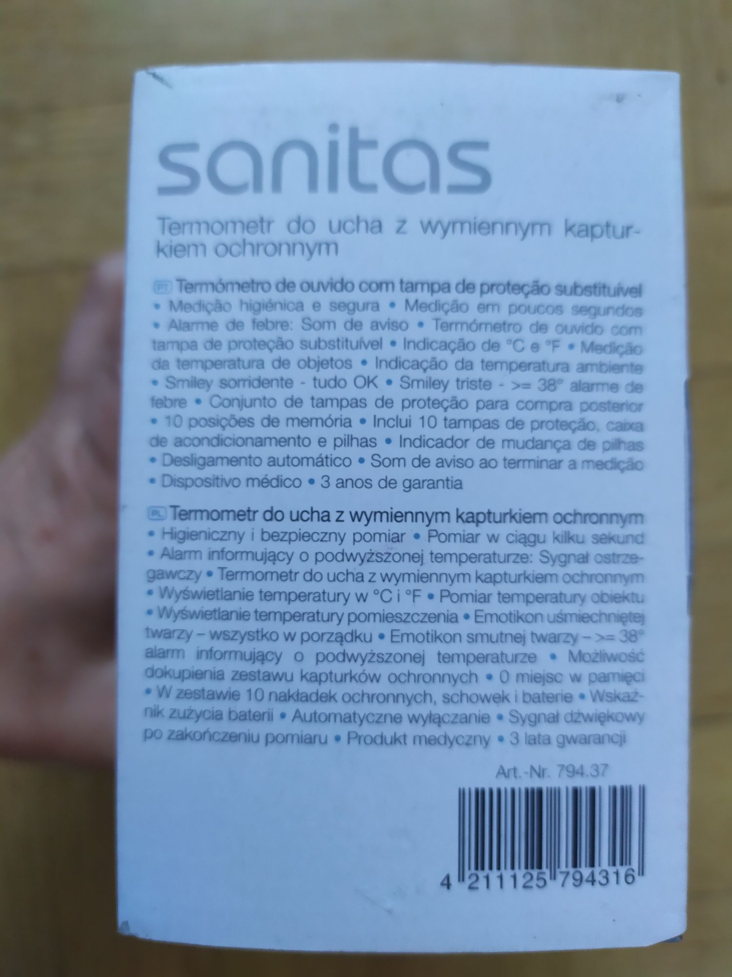 termometr do ucha Sanitas SFT 53 nowy