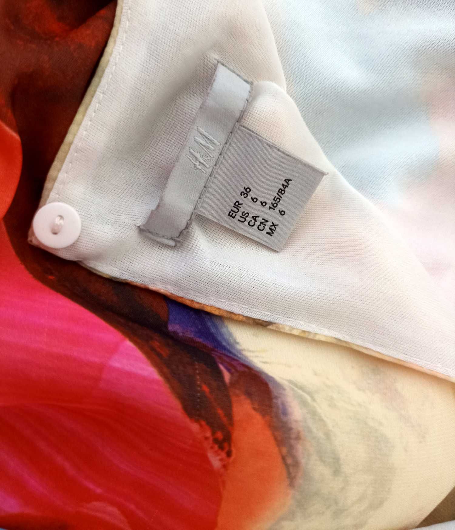 Kolorowa sukienka mini prosta h&m
