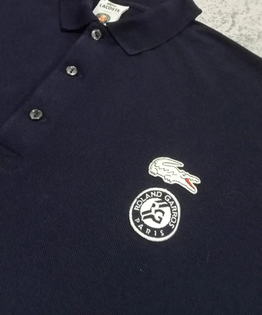 Фирменная оригинальная футболка поло бренда Lacoste Roland Garros ориг