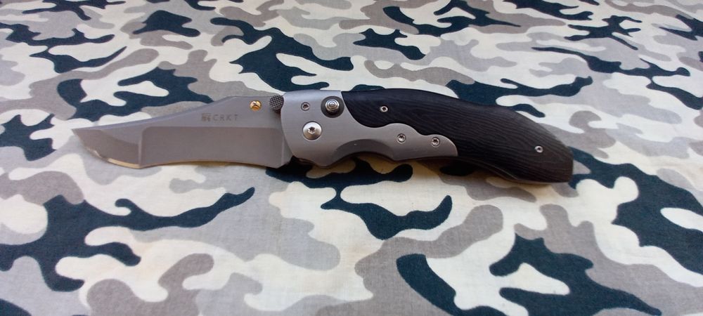 CRKT Elishewitz Pharaoh Automatyczny Nóż Konwersyjny Czarny Zytel