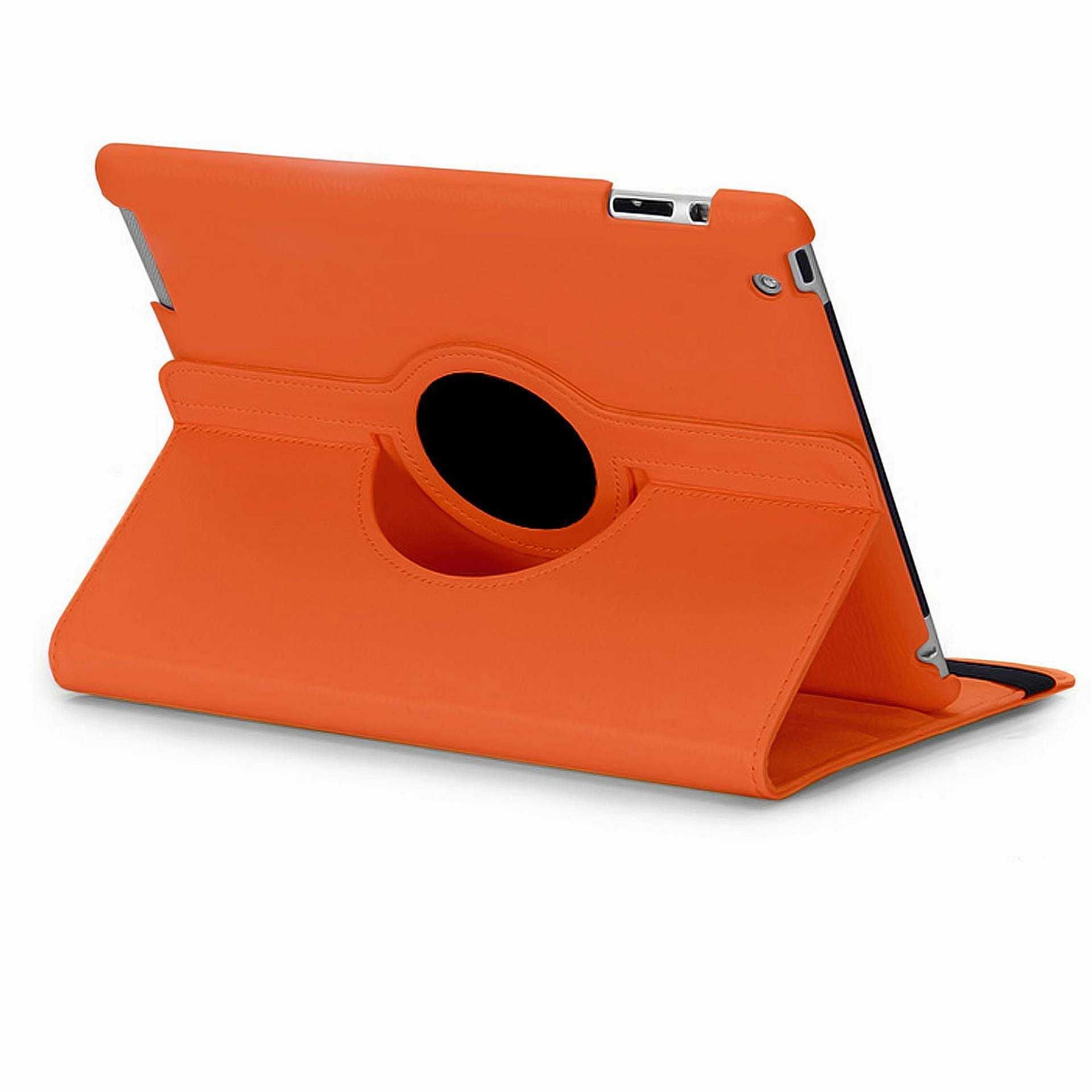super SKÓRZANE Obracane ETUI 360 do iPAD PRO 9.7 A1673 pomarańczowy