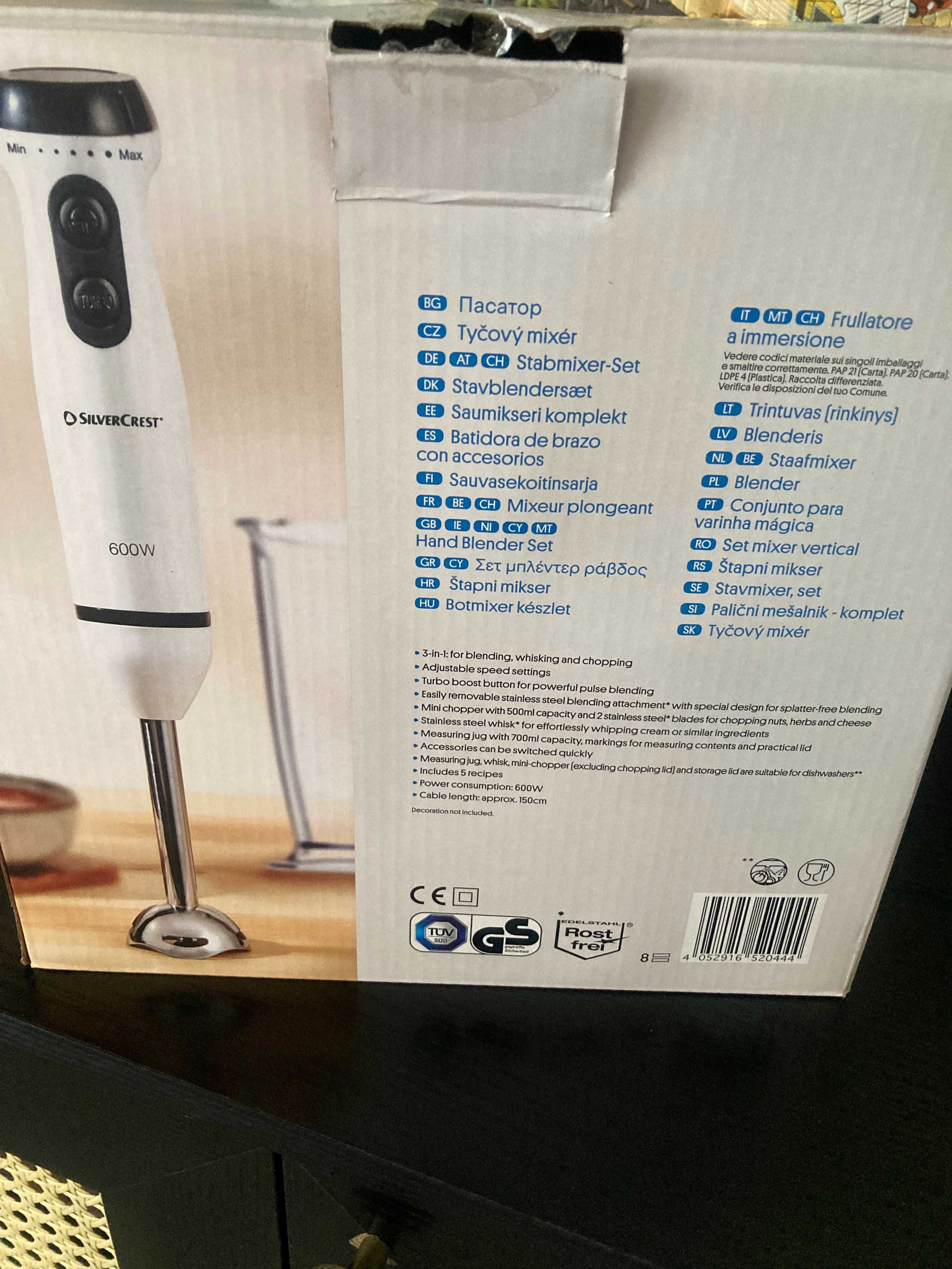 Blender 2w1 Silvercrest 600W nowy, gwarancja 3 lata