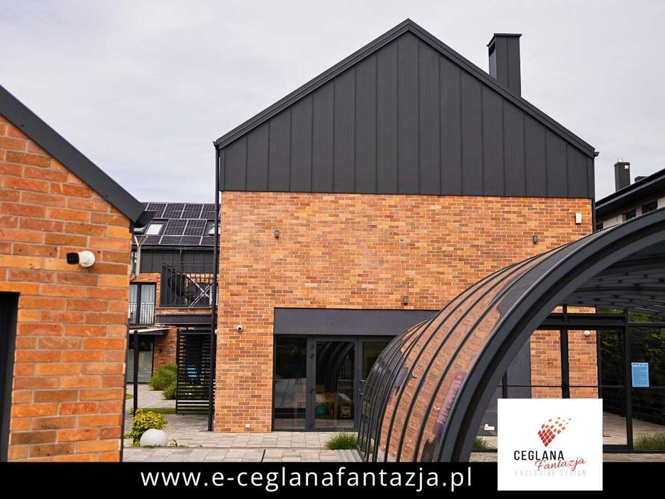 Cegła na Ścianę Elewacje Płytki Ceglane Dekoracyjne Ozdobne Lico Cegły