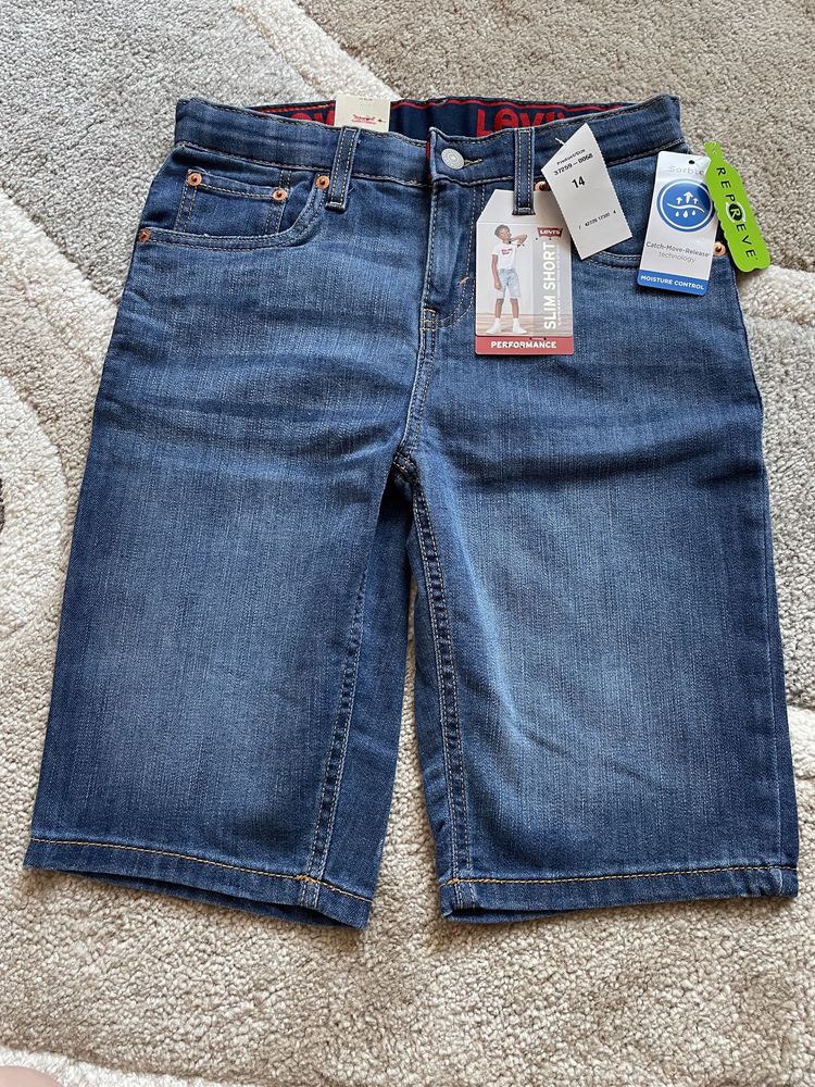 Оригінальні джинсові шорти Levi’s на хлопчика на 152 см