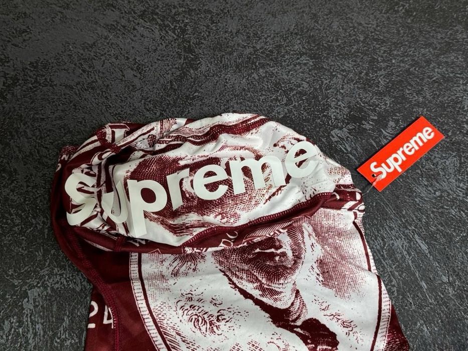 Балаклава Supreme Dollar красная