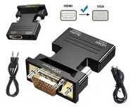 Konwerter HDMI do VGA + Audio Wtyk HDMI - Gniazdo VGA D-SUB *Wejherowo