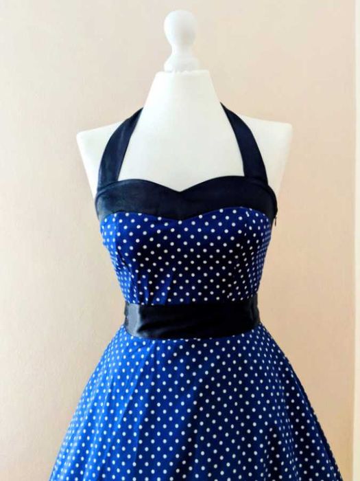 Sukienka pin up retro styl lata 80 60 strój tematyczny PRL przebranie