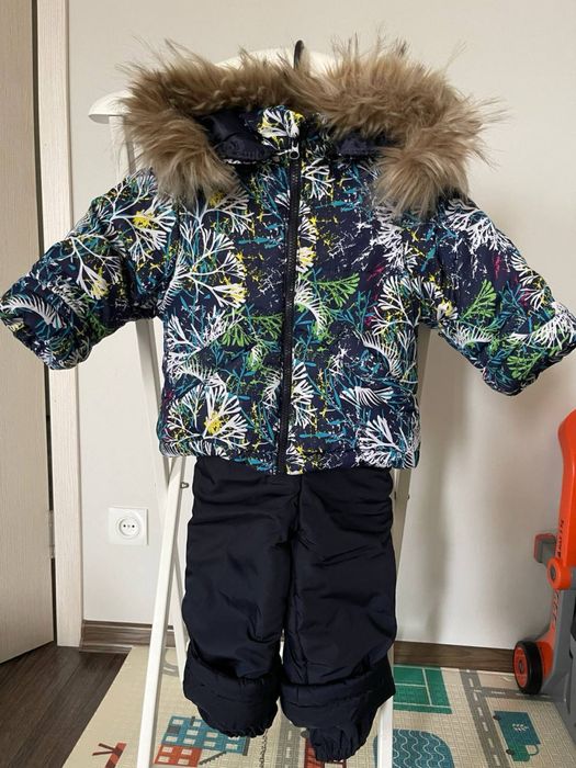 Зимова куртка та штани напівкомбінезон на хлопчика комплект 80-90