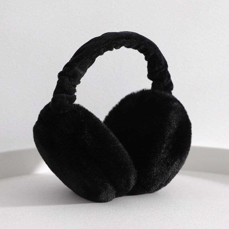 М'які та теплі навушники чорні та білі