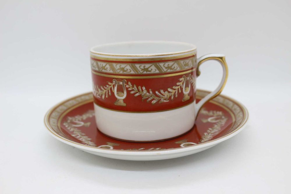 Chávena de Chá Coleção LIRAS Vista Alegre 1980 Pintada à Mão