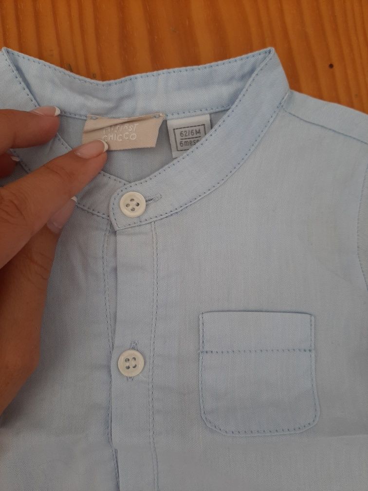 Camisa/body Chicco menino 6m