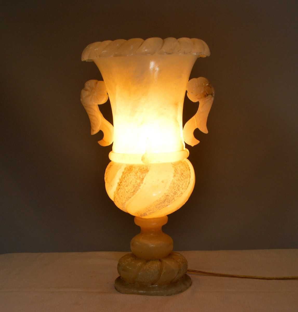 Lampa 43 cm Alabaster Stylowa Amfora/Meble Stylowe Grodzisk Mazowiecki