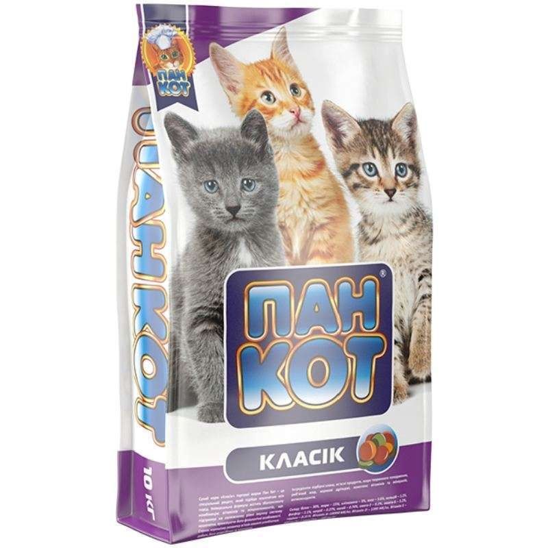 Корм для котов Пан Кот 10кг