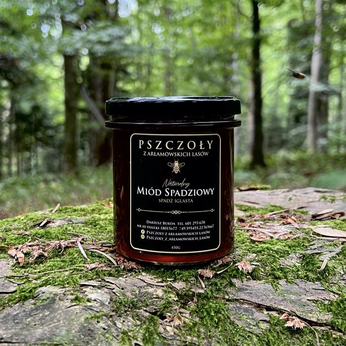 Miód spadziowy-spadź iglasta        1xsłoik 450g/350ml