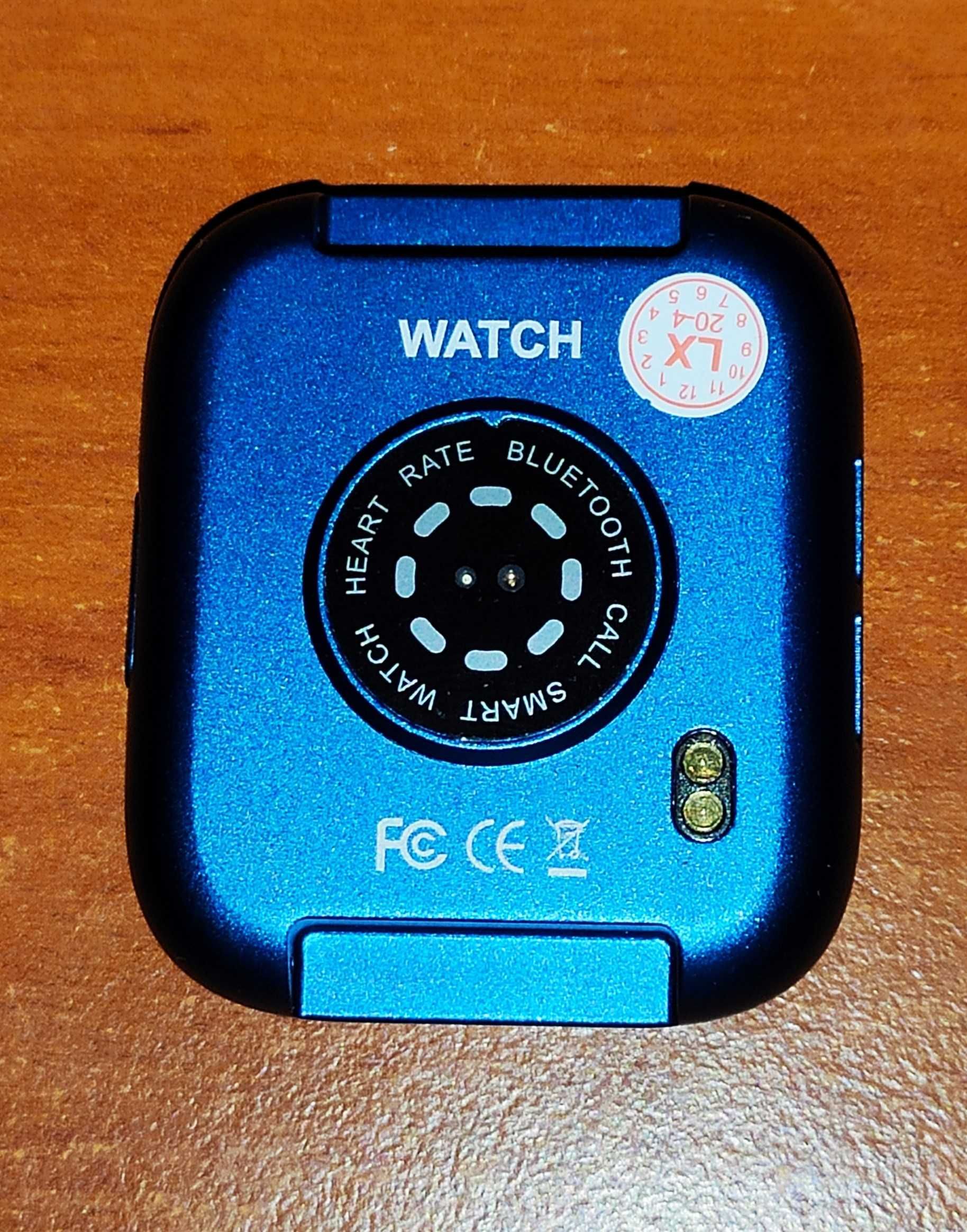 Смарт часы SMART WATCH T-99 S, голосовой вызов, два браслета,blue