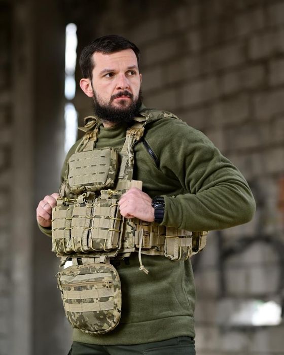 Піксель плитоноска з підсумками Sword Limit з напашником швидкий скид