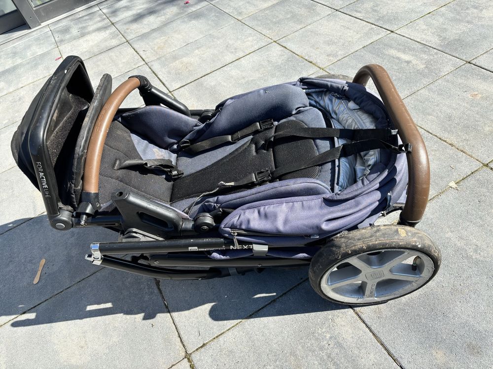 Wózek gondola spacerówka 3w1 espiro NEXT jeans pokrowiec