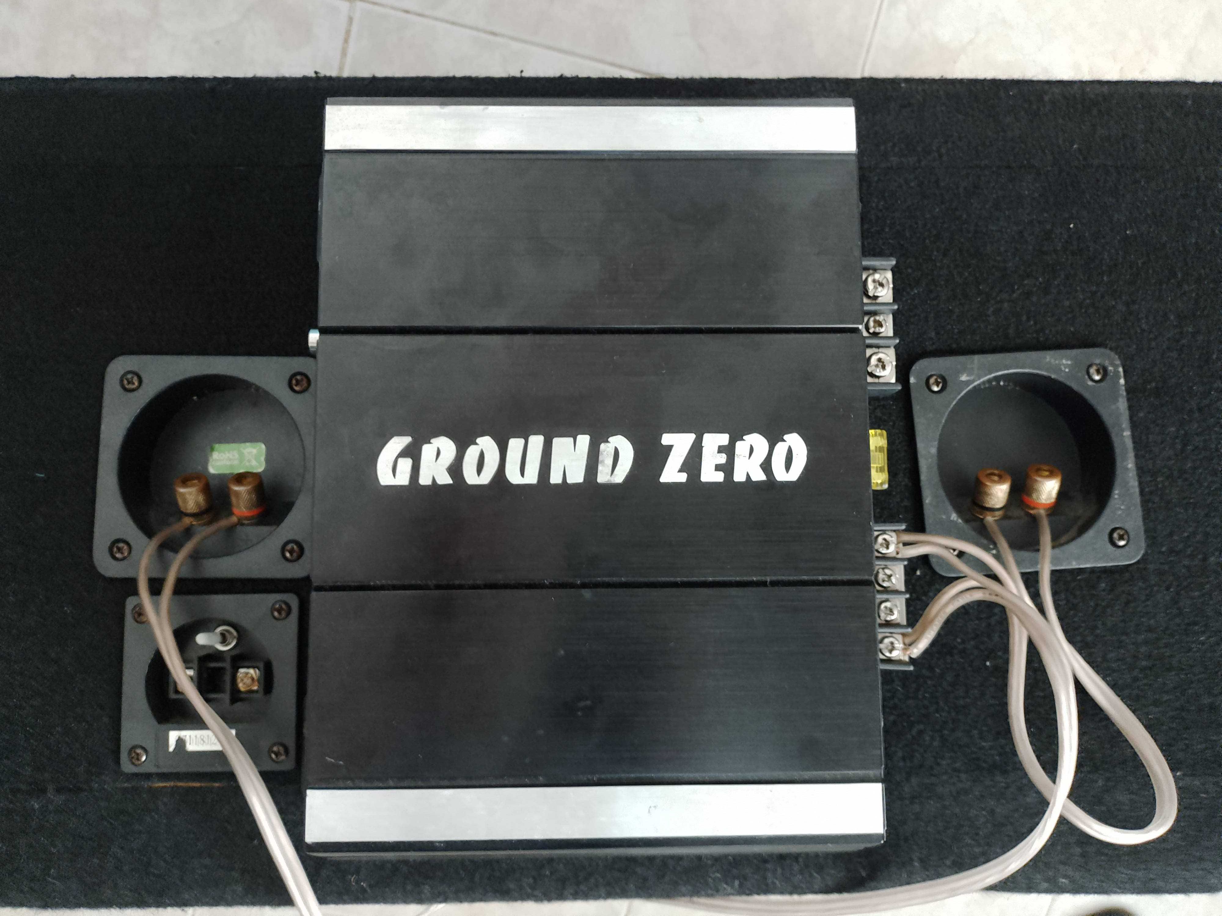 Caixa de subwoofers com amplificador auto