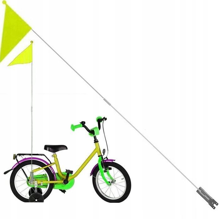 Chorągiewka bezpieczeństwa rowerowa flaga rower przyczepka dziecięca