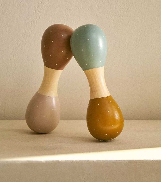 Zara Home Maracas De Madeira Para Criancas Ovo Shake